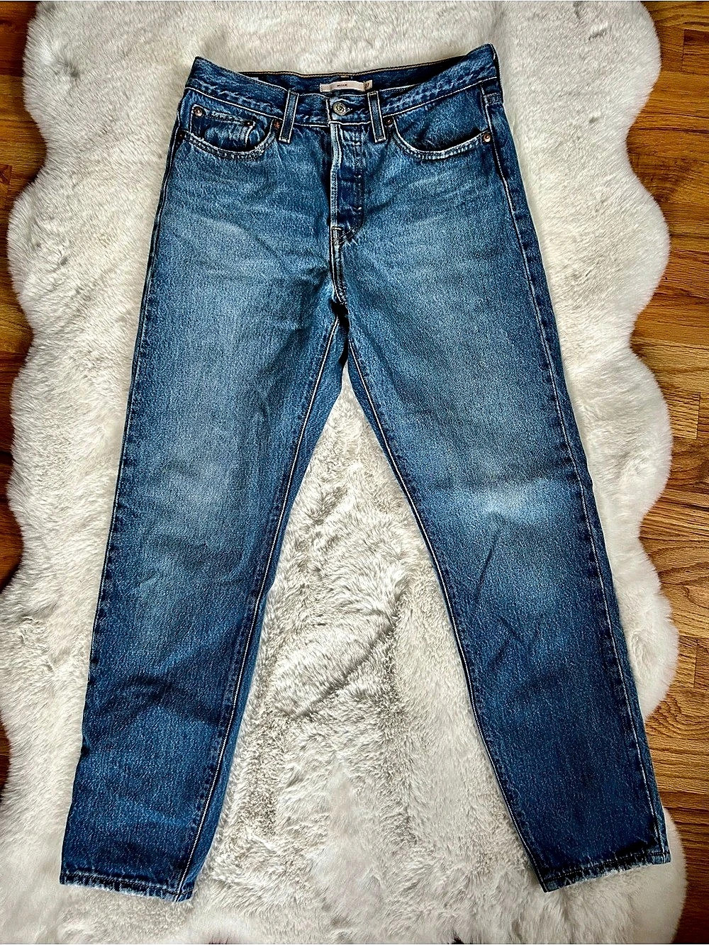 Levi's Wedgie Straight Leg Jeans Blue Waist 27
